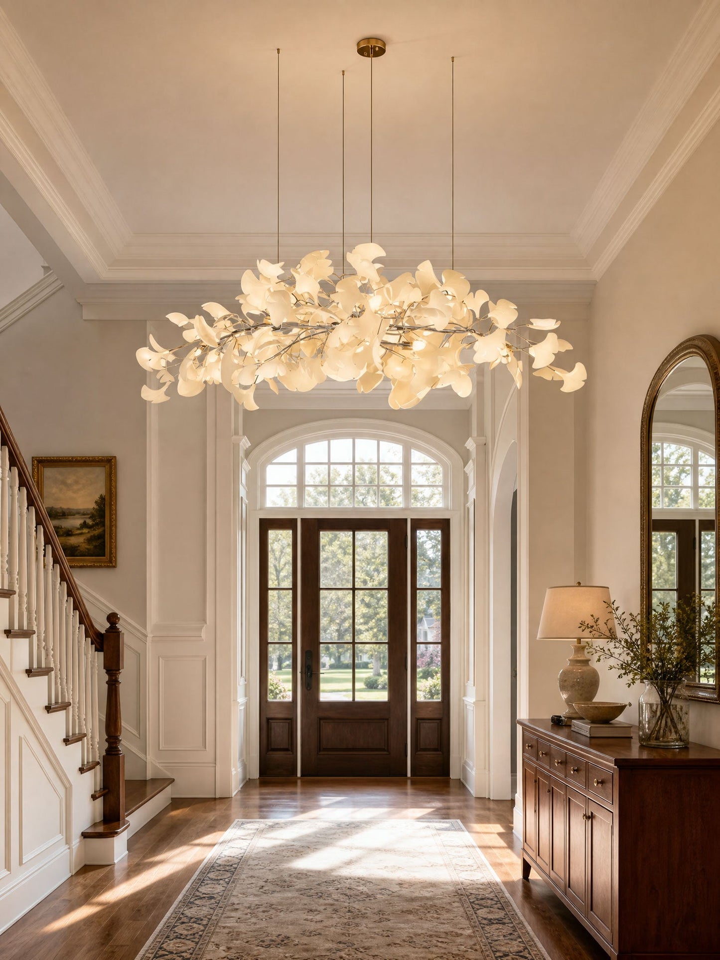 Kyoto Layered Ginkgo Leaf Chandelier
