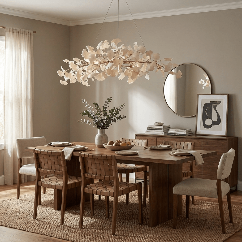 Kyoto Layered Ginkgo Leaf Chandelier