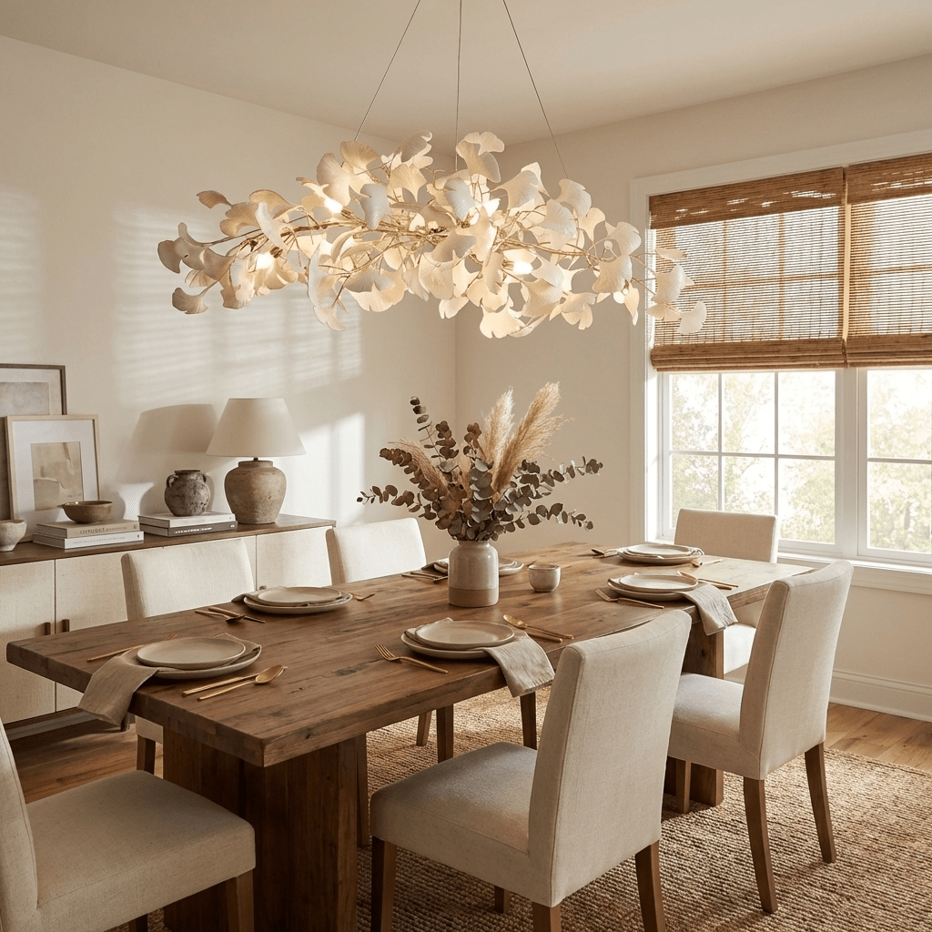 Kyoto Layered Ginkgo Leaf Chandelier