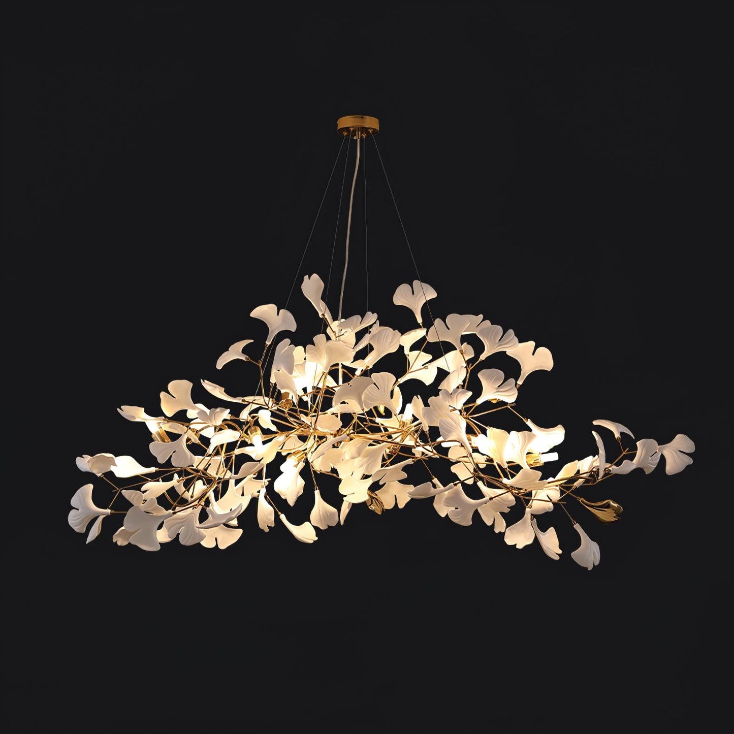 Kyoto Layered Ginkgo Leaf Chandelier