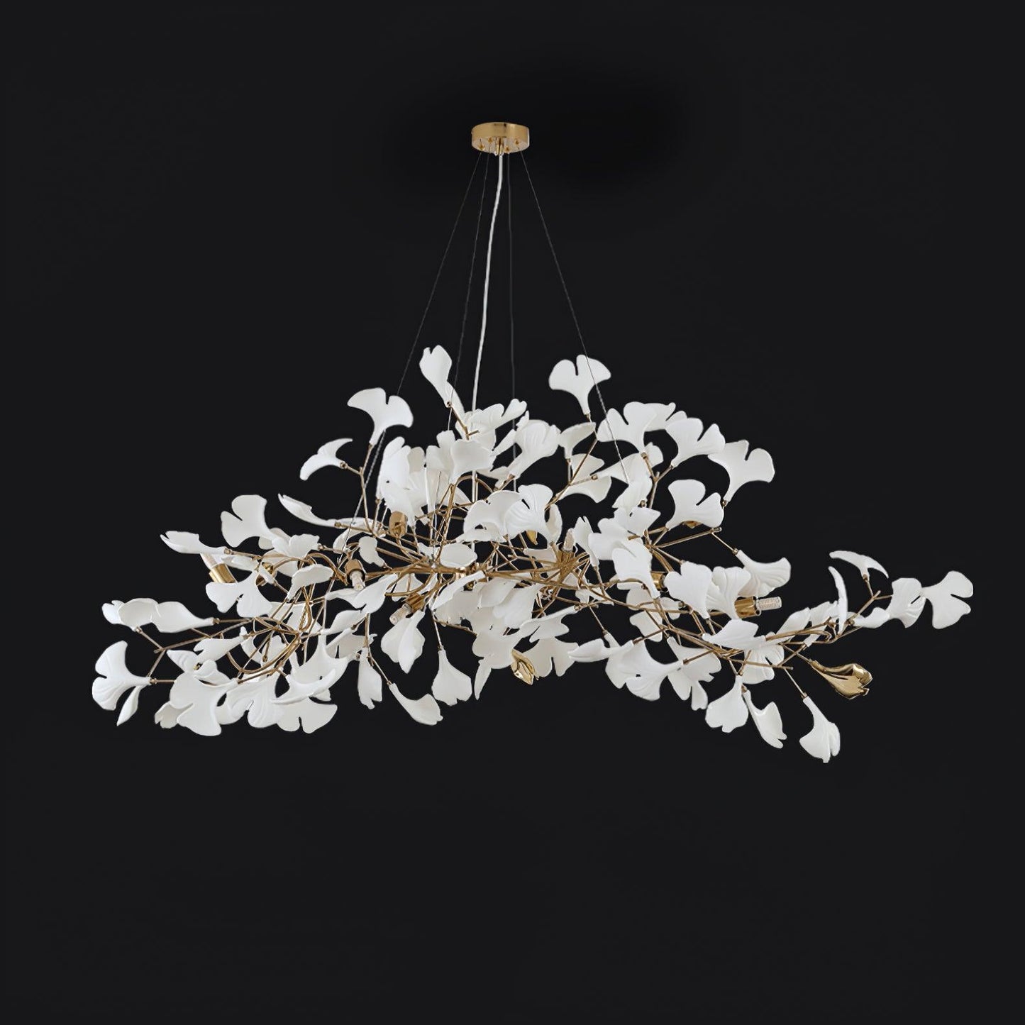 Kyoto Layered Ginkgo Leaf Chandelier