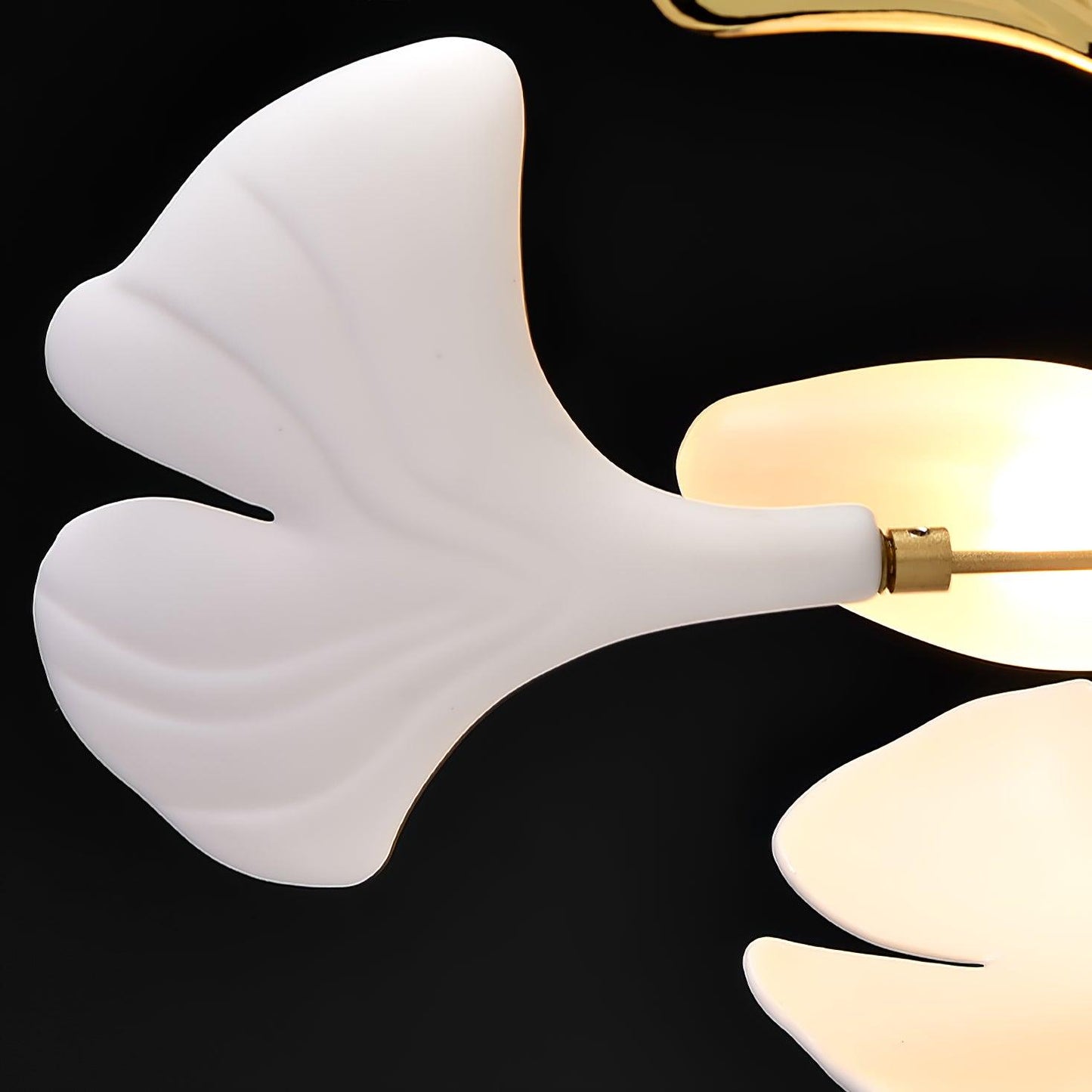 Ceramic Ginkgo Leaf Linear Chandelier