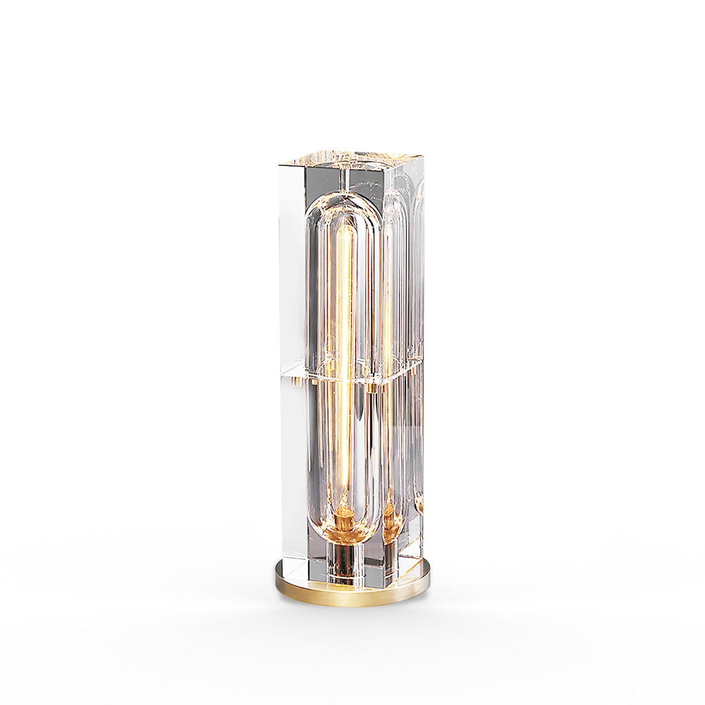 Optical Crystal Block Table Lamp