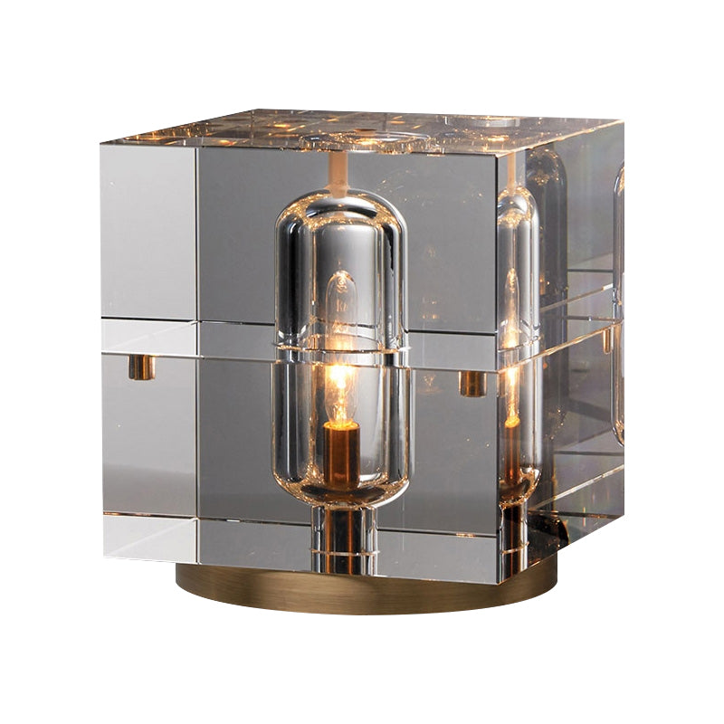 Optical Crystal Block Table Lamp
