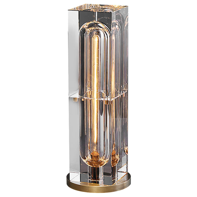 Optical Crystal Block Table Lamp