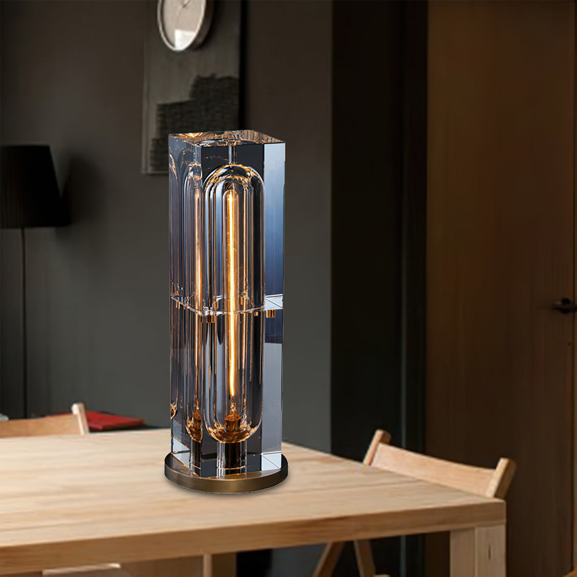 Optical Crystal Block Table Lamp