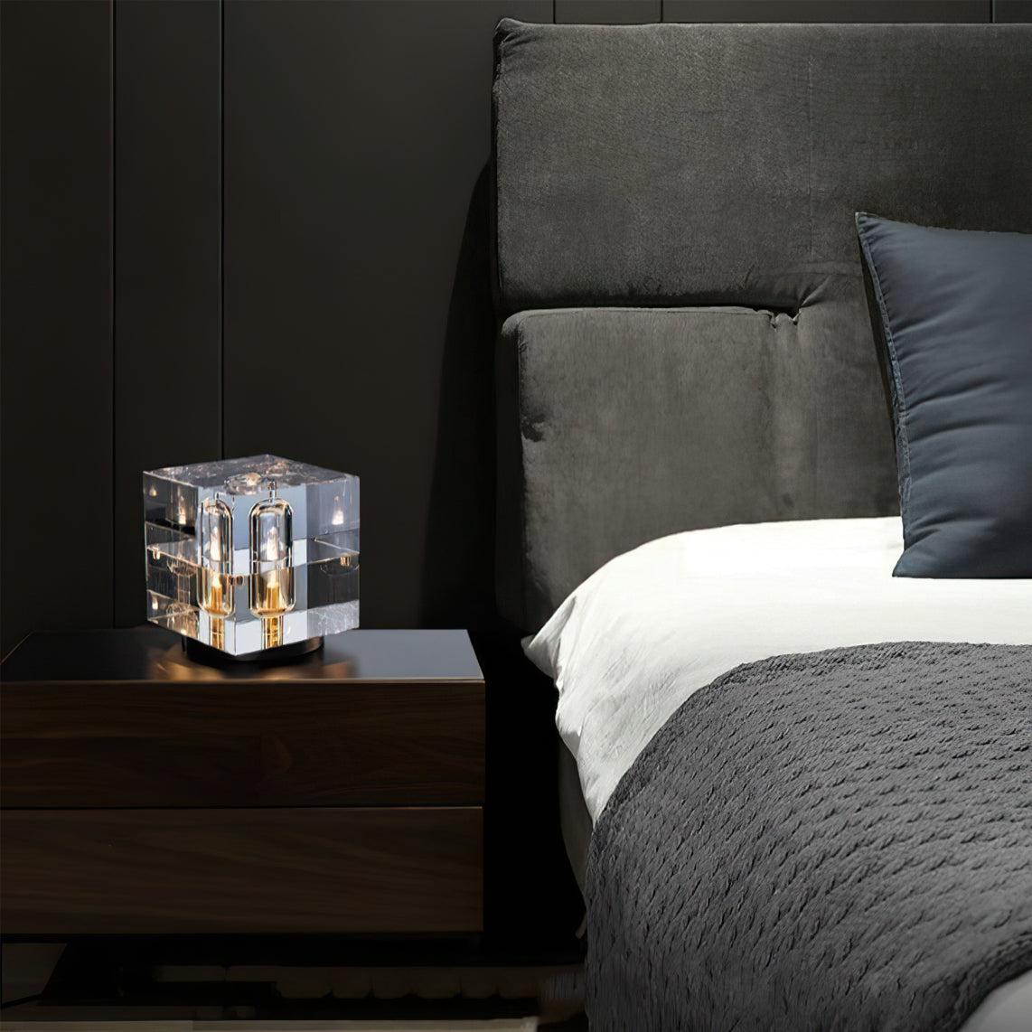 Optical Crystal Block Table Lamp