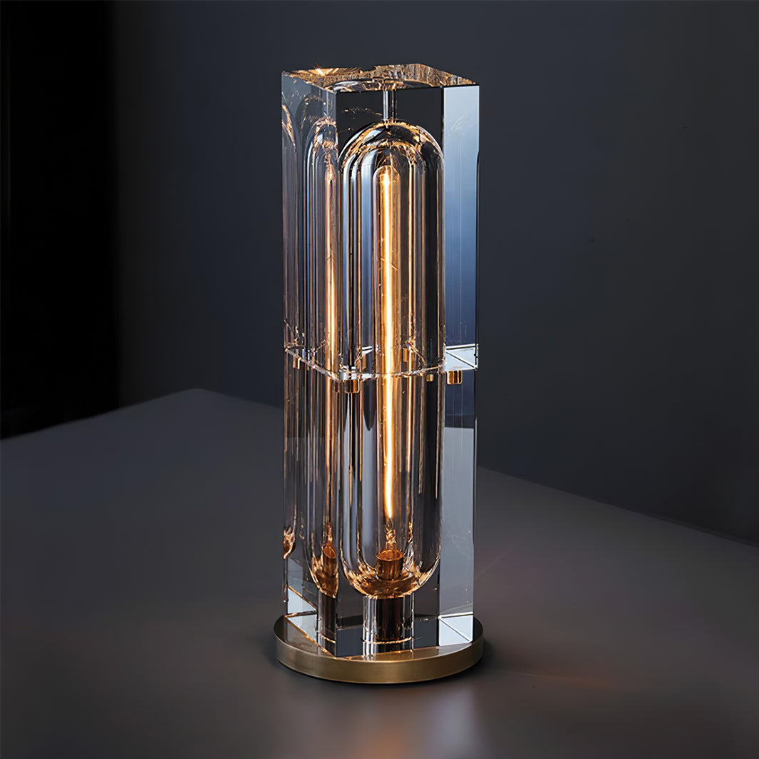 Optical Crystal Block Table Lamp