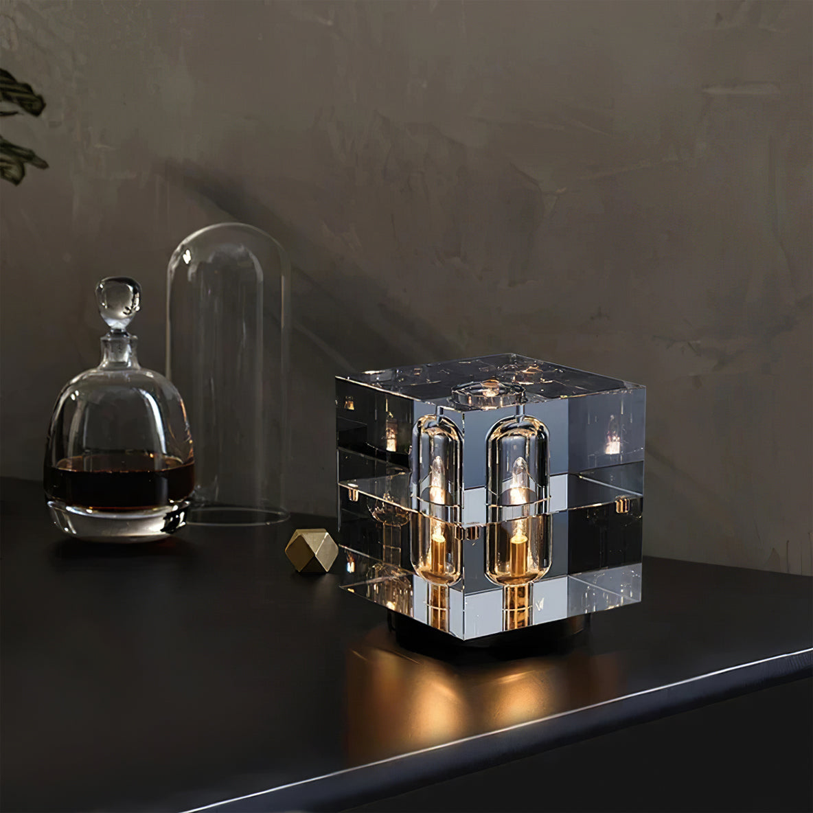 Optical Crystal Block Table Lamp