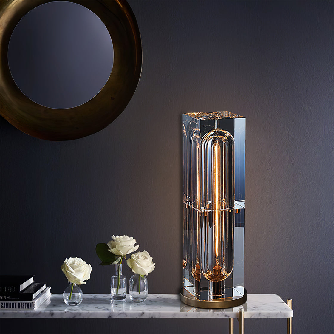 Optical Crystal Block Table Lamp