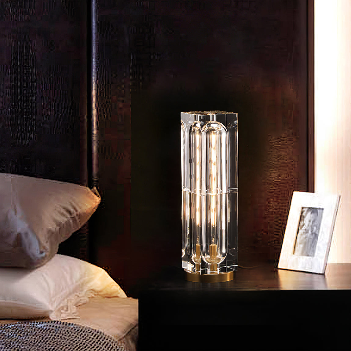 Optical Crystal Block Table Lamp