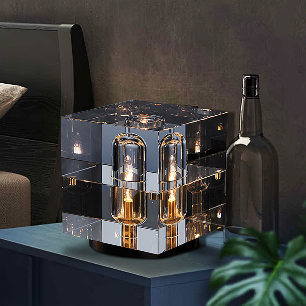 Optical Crystal Block Table Lamp
