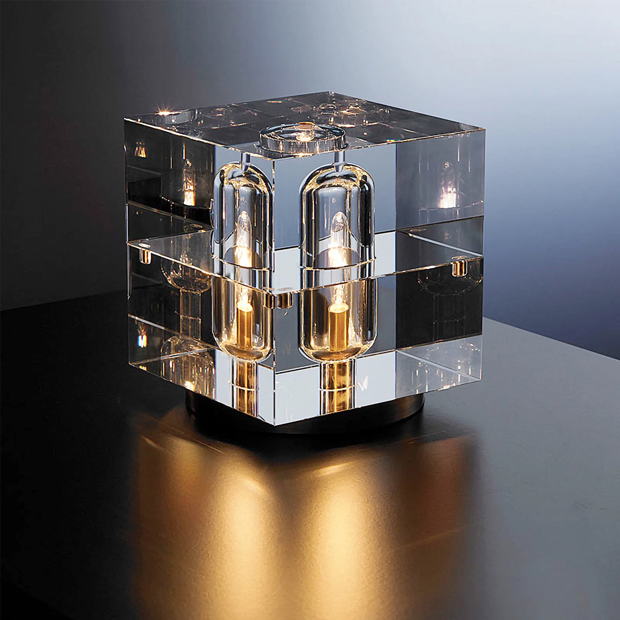 Optical Crystal Block Table Lamp