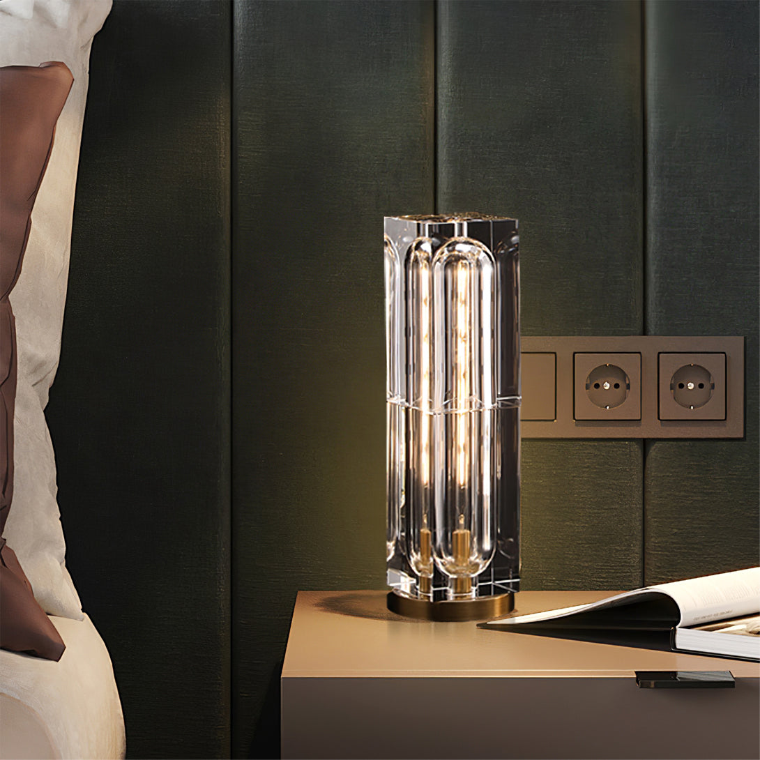 Optical Crystal Block Table Lamp