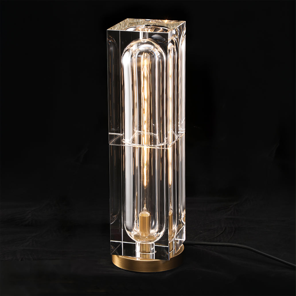 Optical Crystal Block Table Lamp