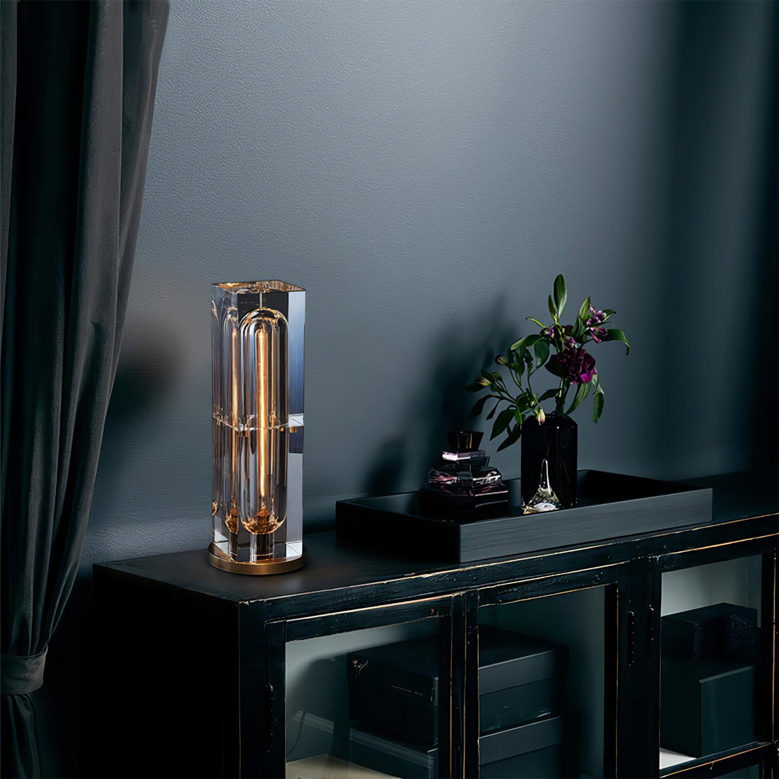 Optical Crystal Block Table Lamp