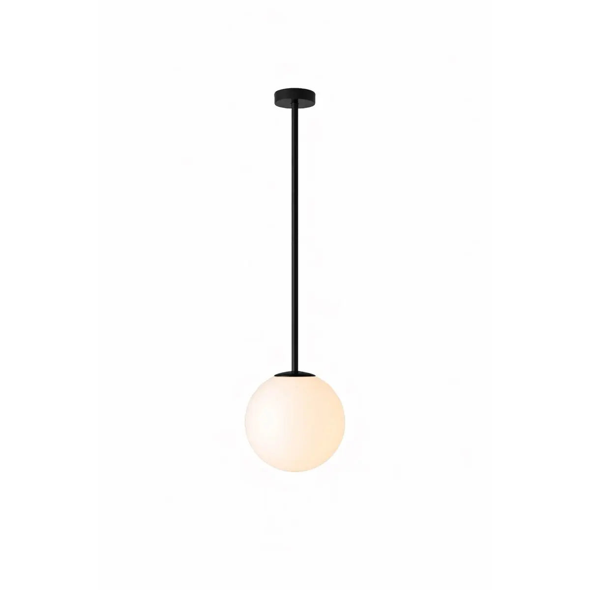 Branching Arc Sputnik Chandelier — Nordic Art Deco Pendant Light with Milk Glass Globes for Dining Room, Living Room, Restaurant and Cafe, Black Gold and Red Multi-Head Ceiling Light Erbstuk