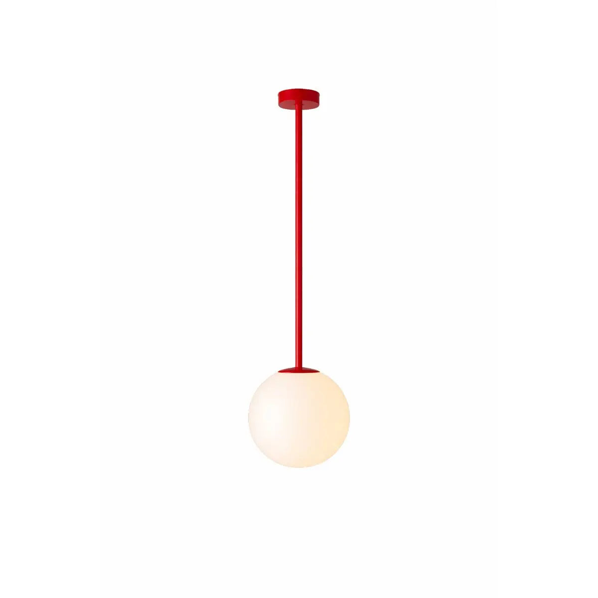 Branching Arc Sputnik Chandelier — Nordic Art Deco Pendant Light with Milk Glass Globes for Dining Room, Living Room, Restaurant and Cafe, Black Gold and Red Multi-Head Ceiling Light Erbstuk