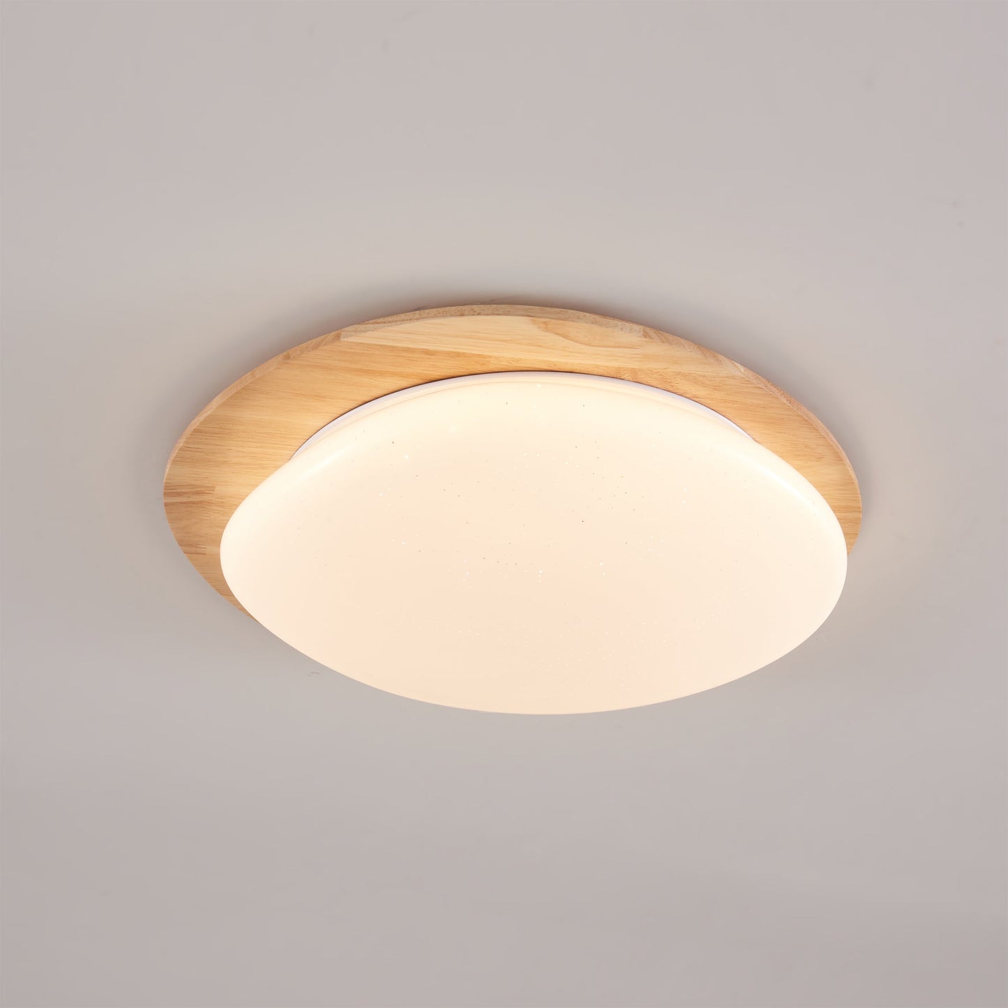 Oval Wood Frame LED Flush Mount Ceiling Light