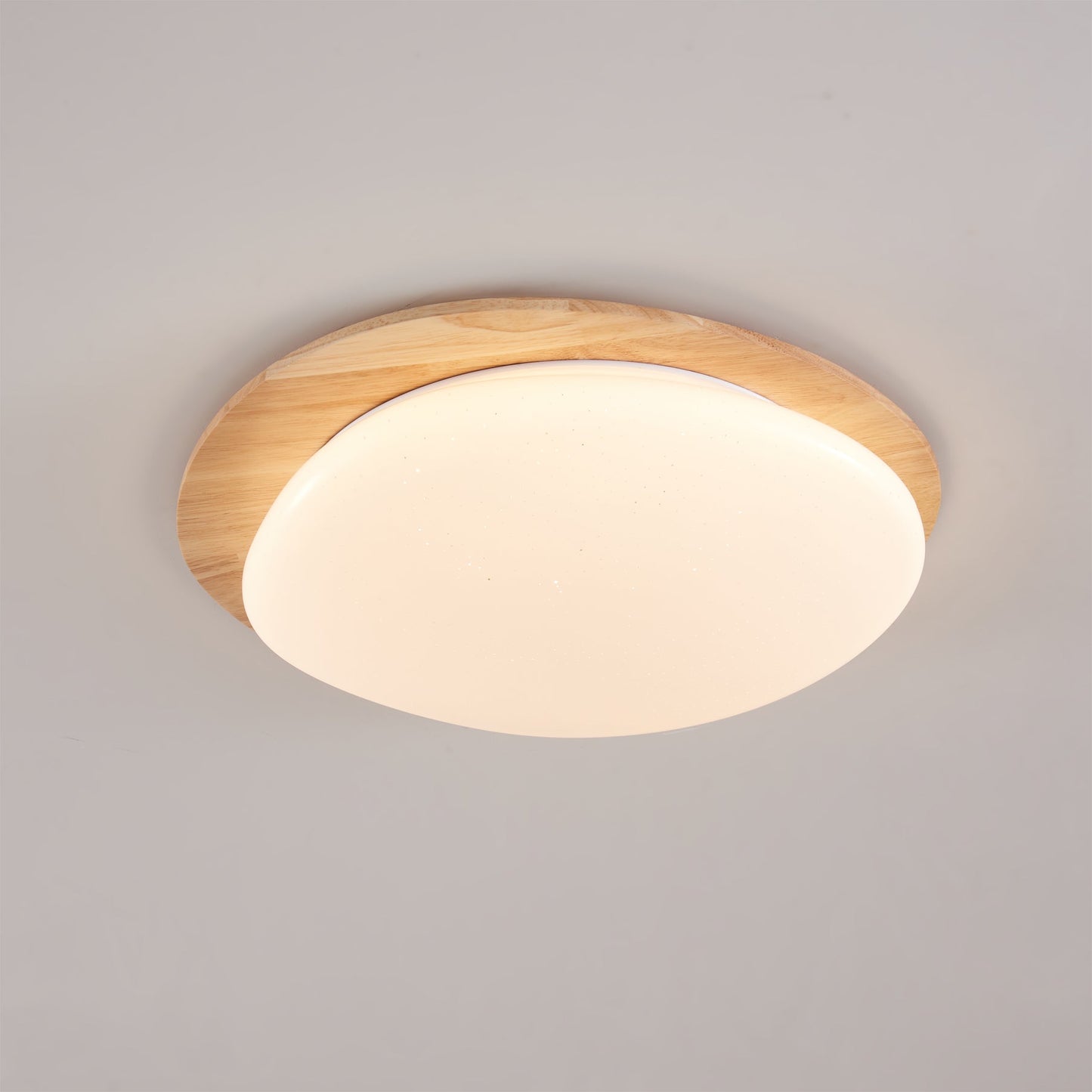 Oval Wood Frame LED Flush Mount Ceiling Light