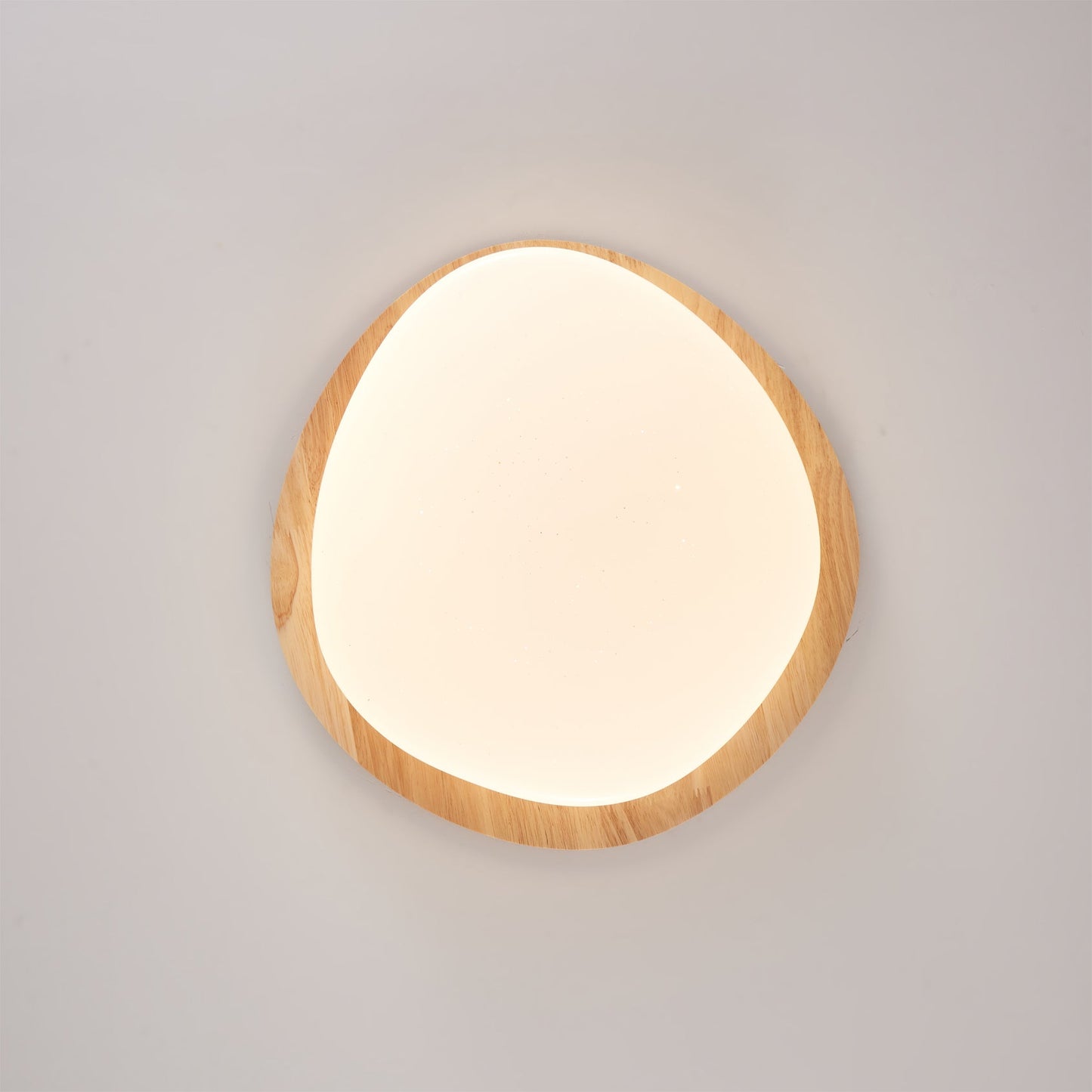 Oval Wood Frame LED Flush Mount Ceiling Light