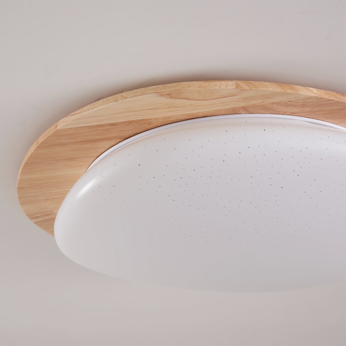 Oval Wood Frame LED Flush Mount Ceiling Light