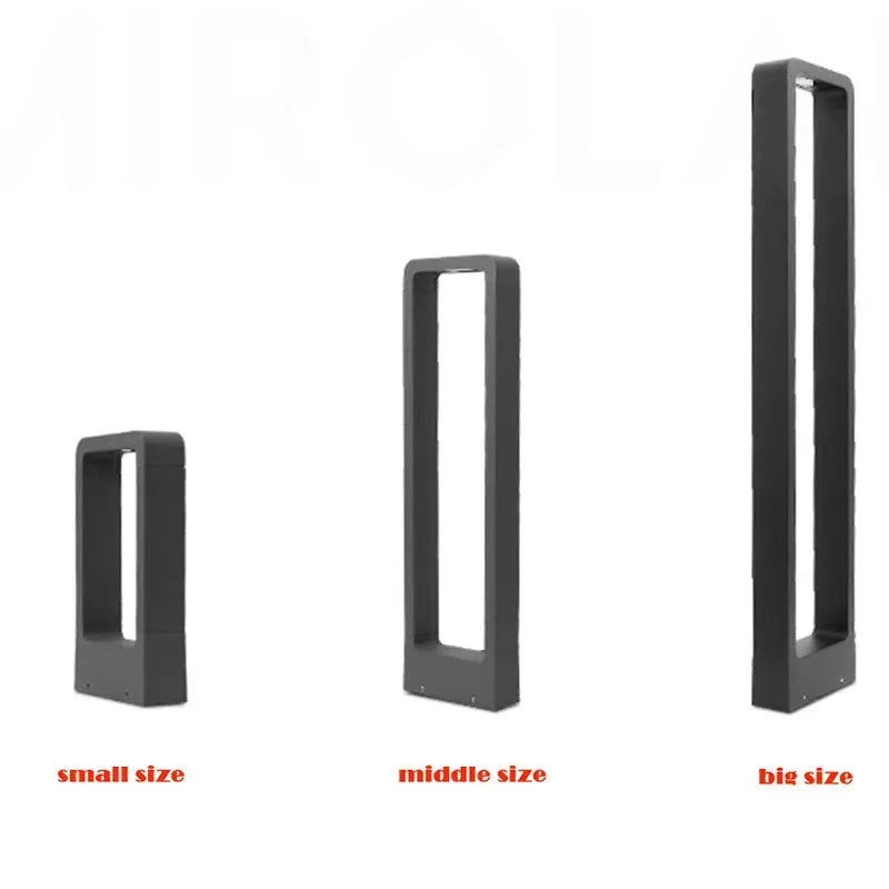 Landscape Lighting Aluminum Outdoor Bollard Light — LED Pillar Lamp, IP65 Waterproof, Modern Minimalist Design for Driveways, Garden Paths, Courtyards & Villas, Available in Three Heights Erbstuk
