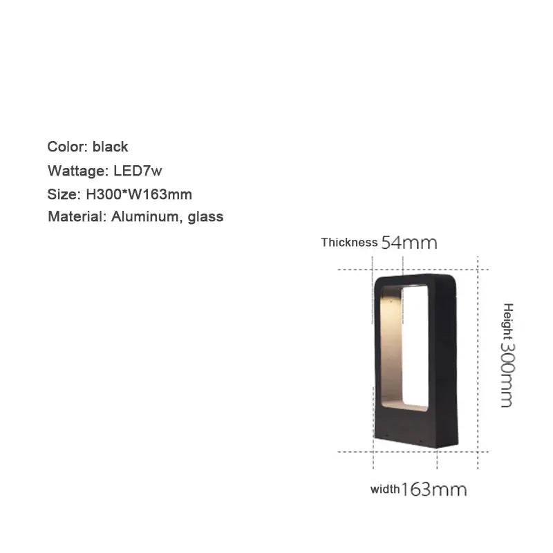 Landscape Lighting Aluminum Outdoor Bollard Light — LED Pillar Lamp, IP65 Waterproof, Modern Minimalist Design for Driveways, Garden Paths, Courtyards & Villas, Available in Three Heights Erbstuk