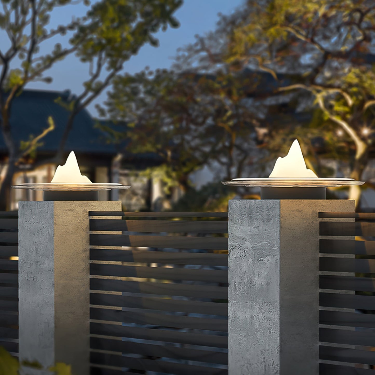 Frosted Disc Outdoor Post Light