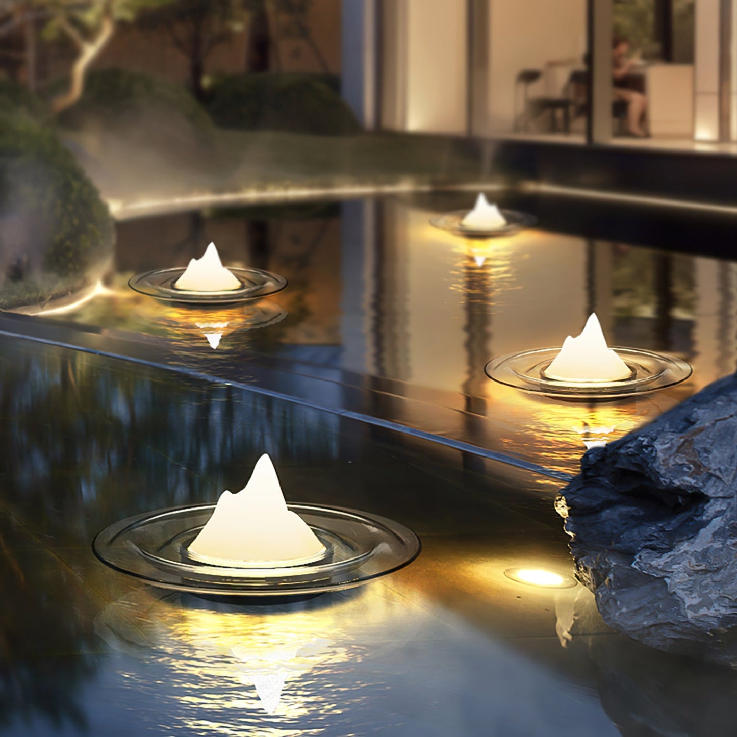 Frosted Disc Outdoor Post Light