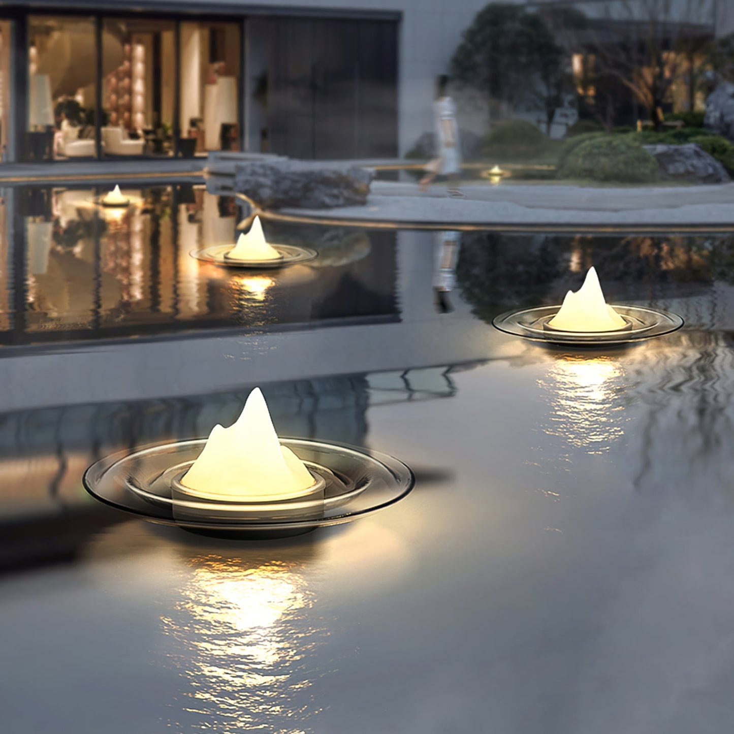 Frosted Disc Outdoor Post Light