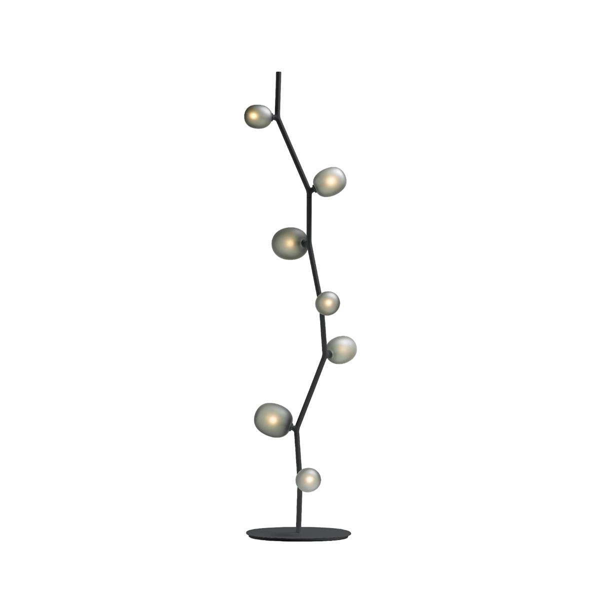 Seven Light Glass Globe Floor Lamp