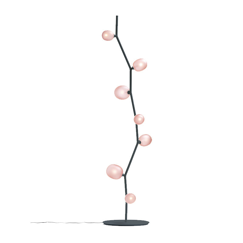 Seven Light Glass Globe Floor Lamp