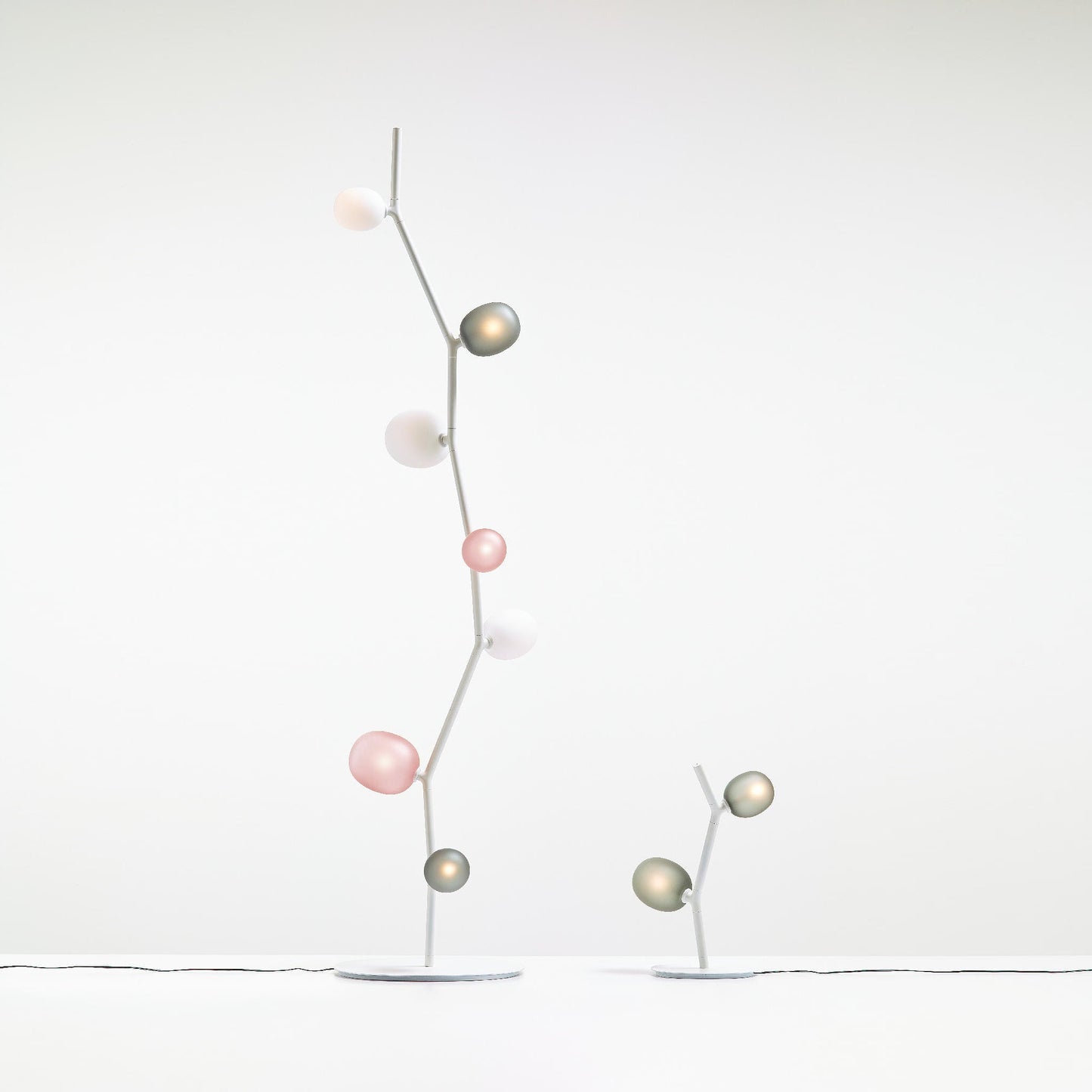Seven Light Glass Globe Floor Lamp