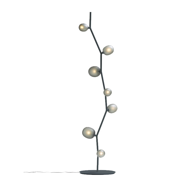 Seven Light Glass Globe Floor Lamp
