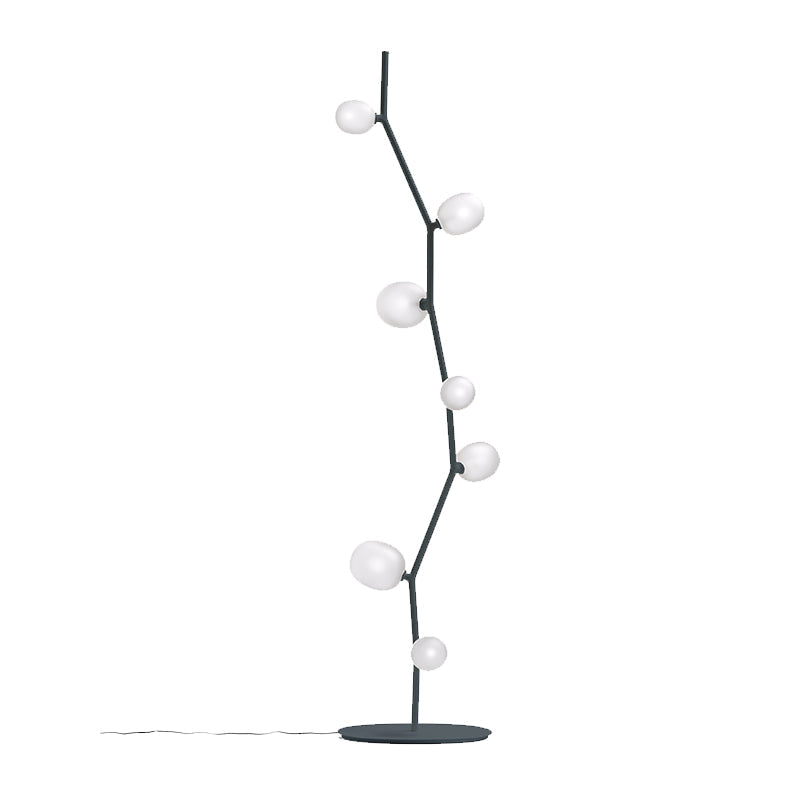 Seven Light Glass Globe Floor Lamp