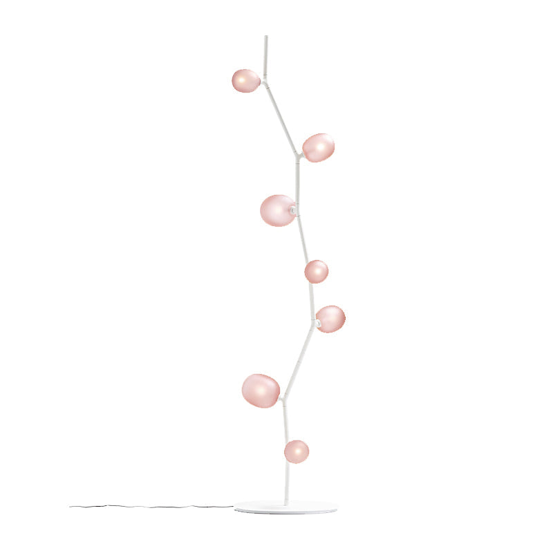 Seven Light Glass Globe Floor Lamp
