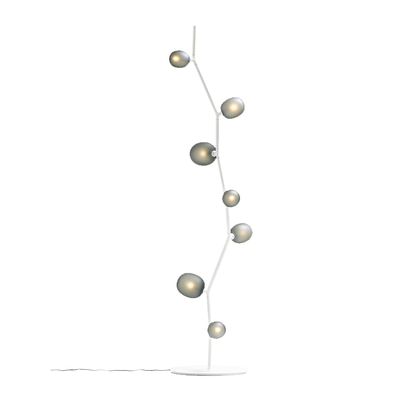 Seven Light Glass Globe Floor Lamp