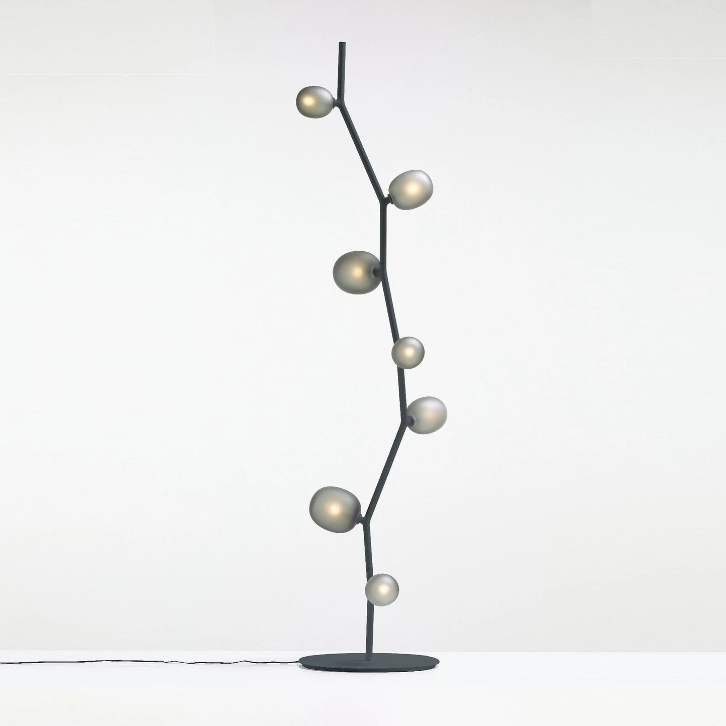Seven Light Glass Globe Floor Lamp
