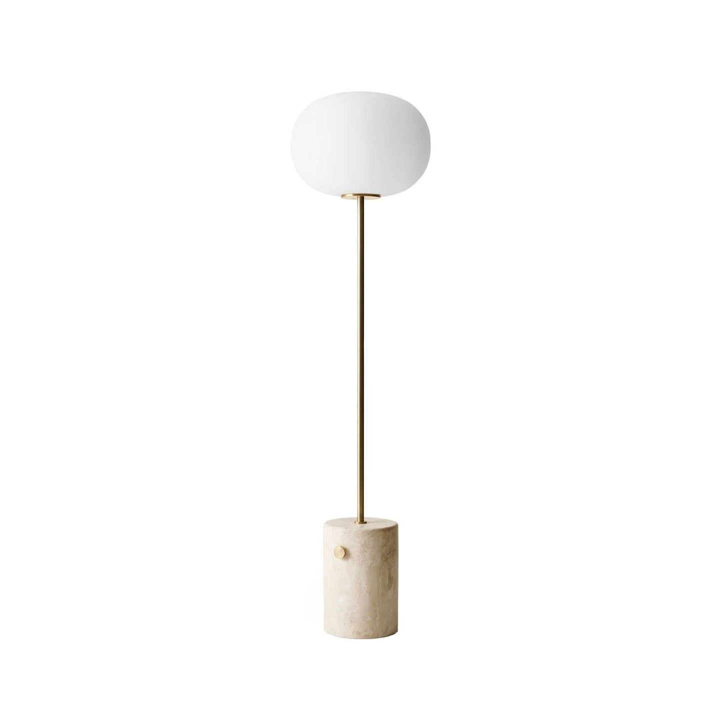 Stone and Brass Column Floor Lamp
