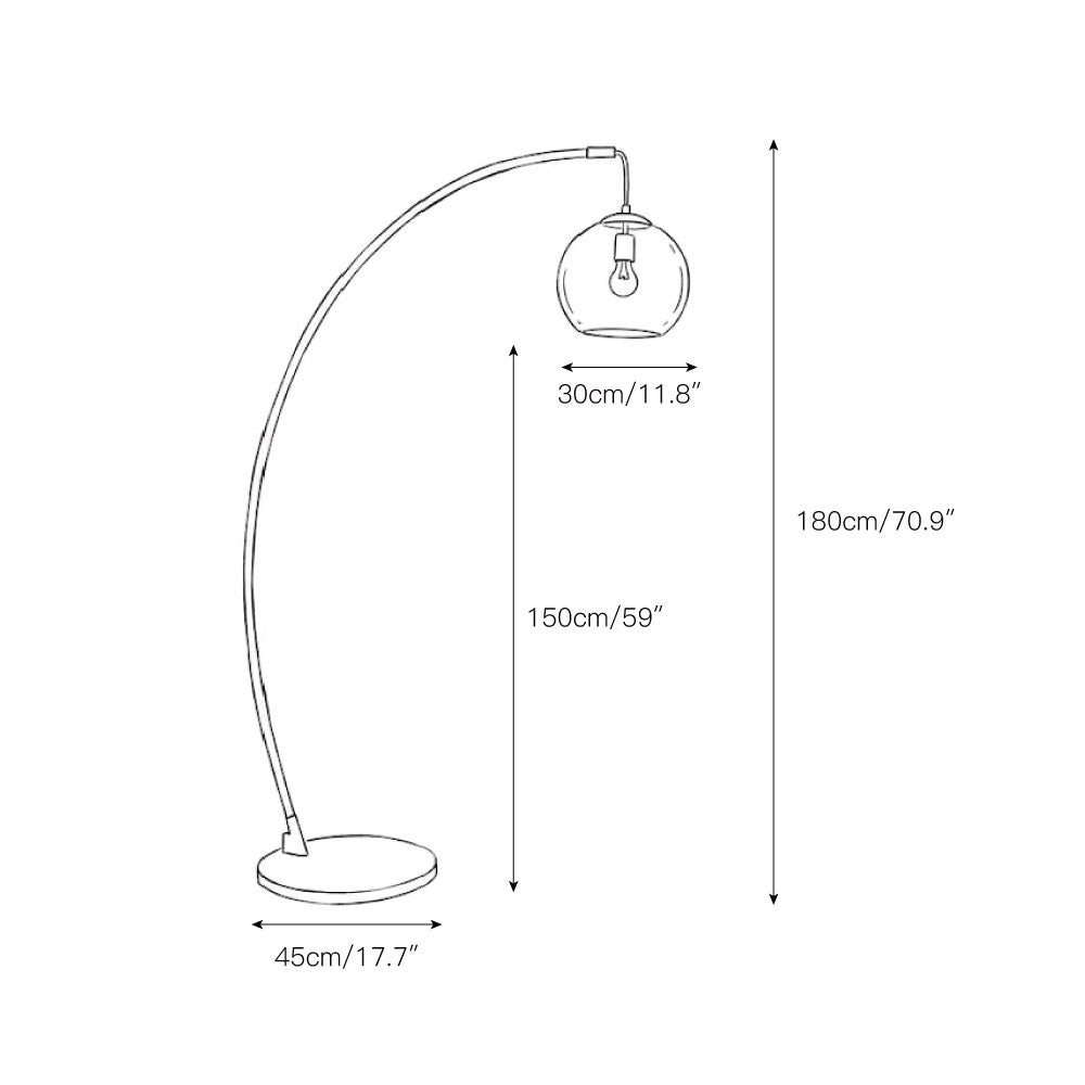 Drum Shade Arc Floor Lamp