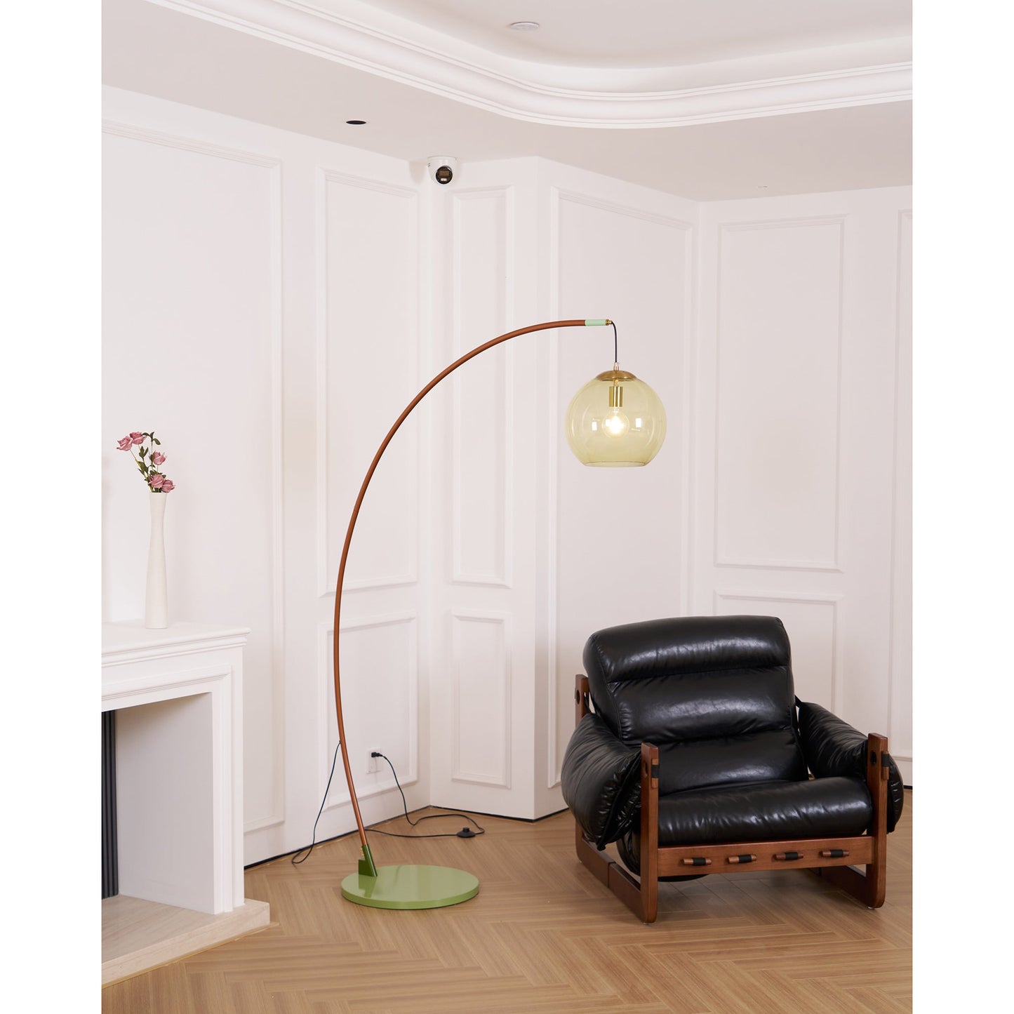 Drum Shade Arc Floor Lamp