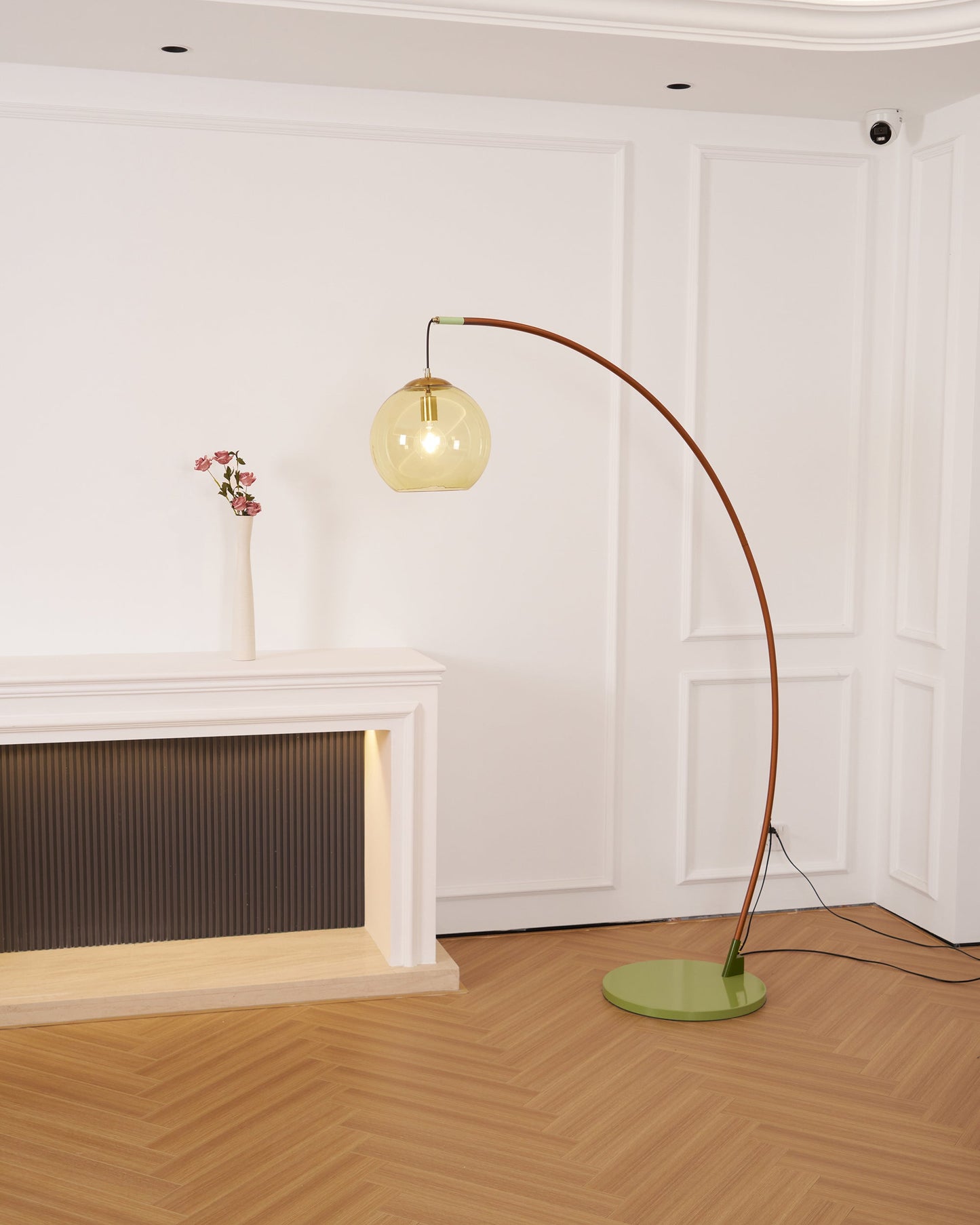 Drum Shade Arc Floor Lamp