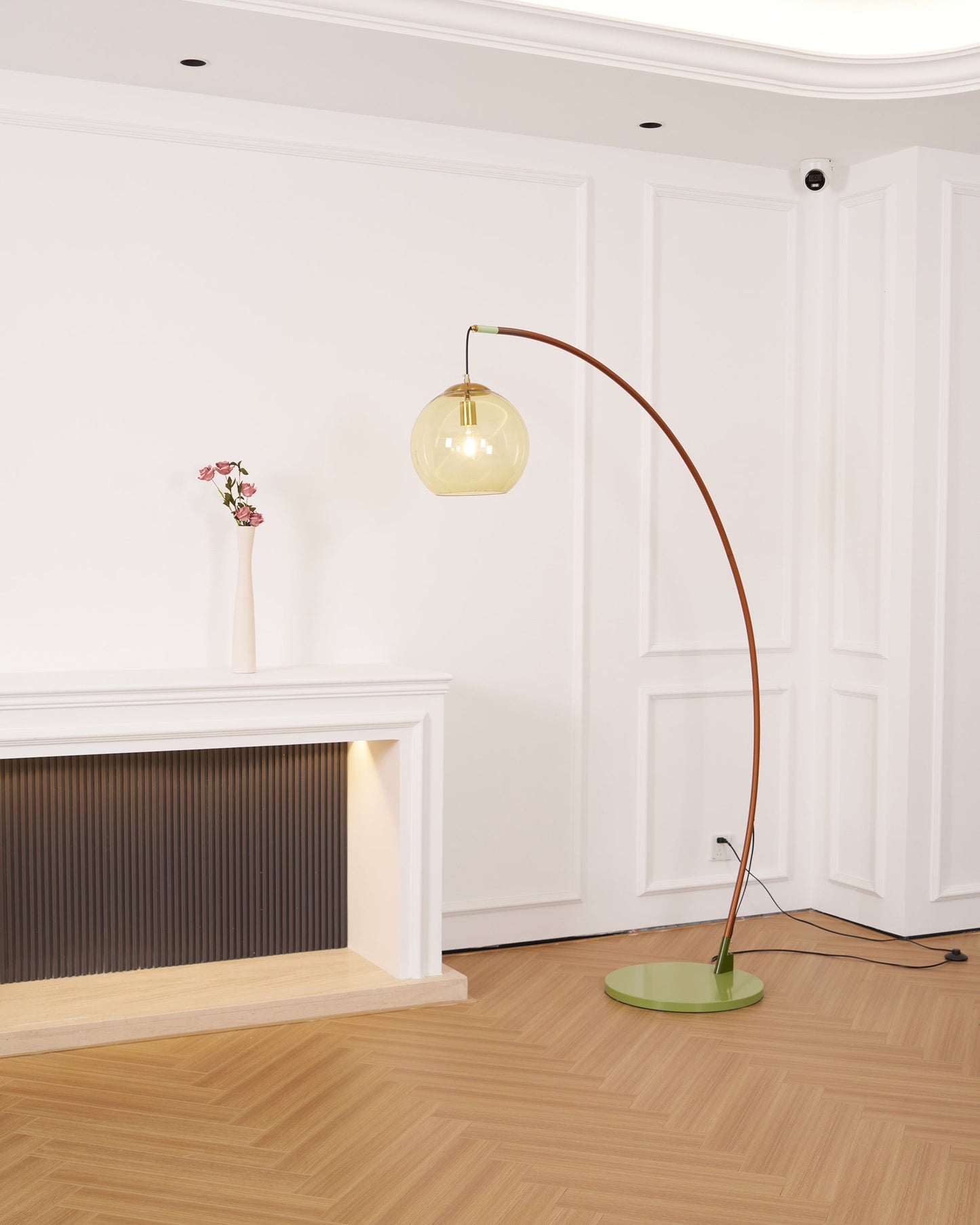 Drum Shade Arc Floor Lamp