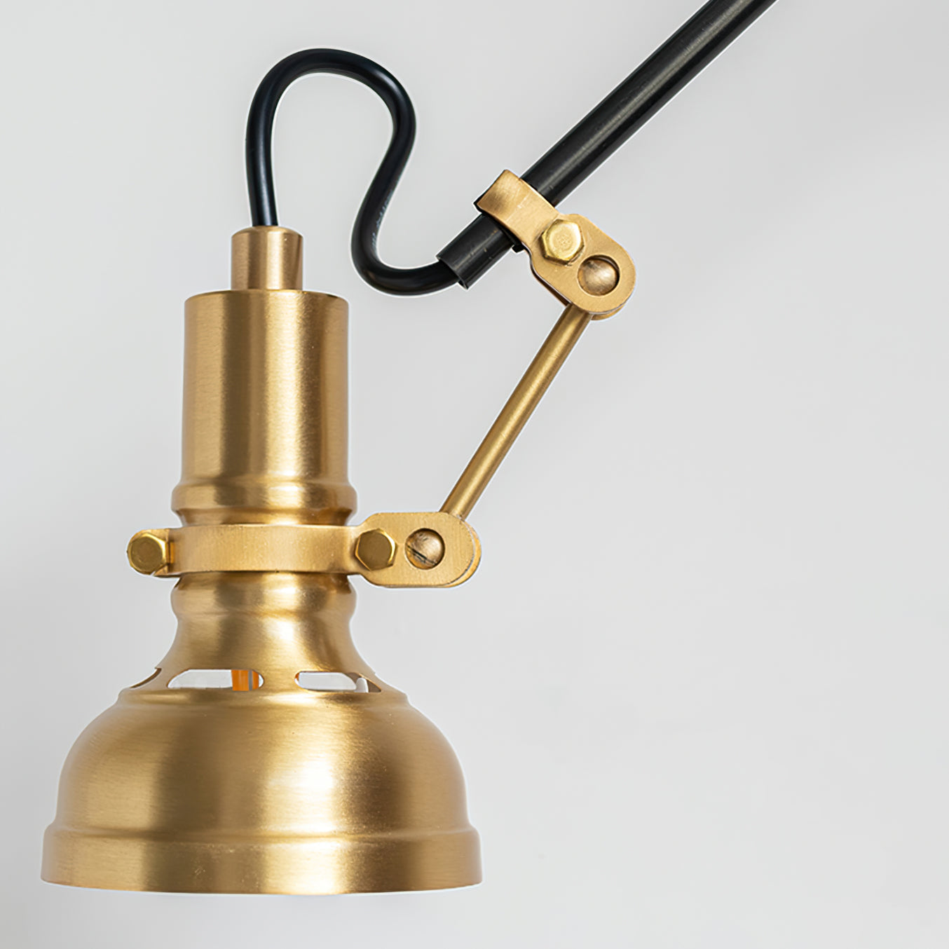 Walnut Swing Arm Plug In Sconce