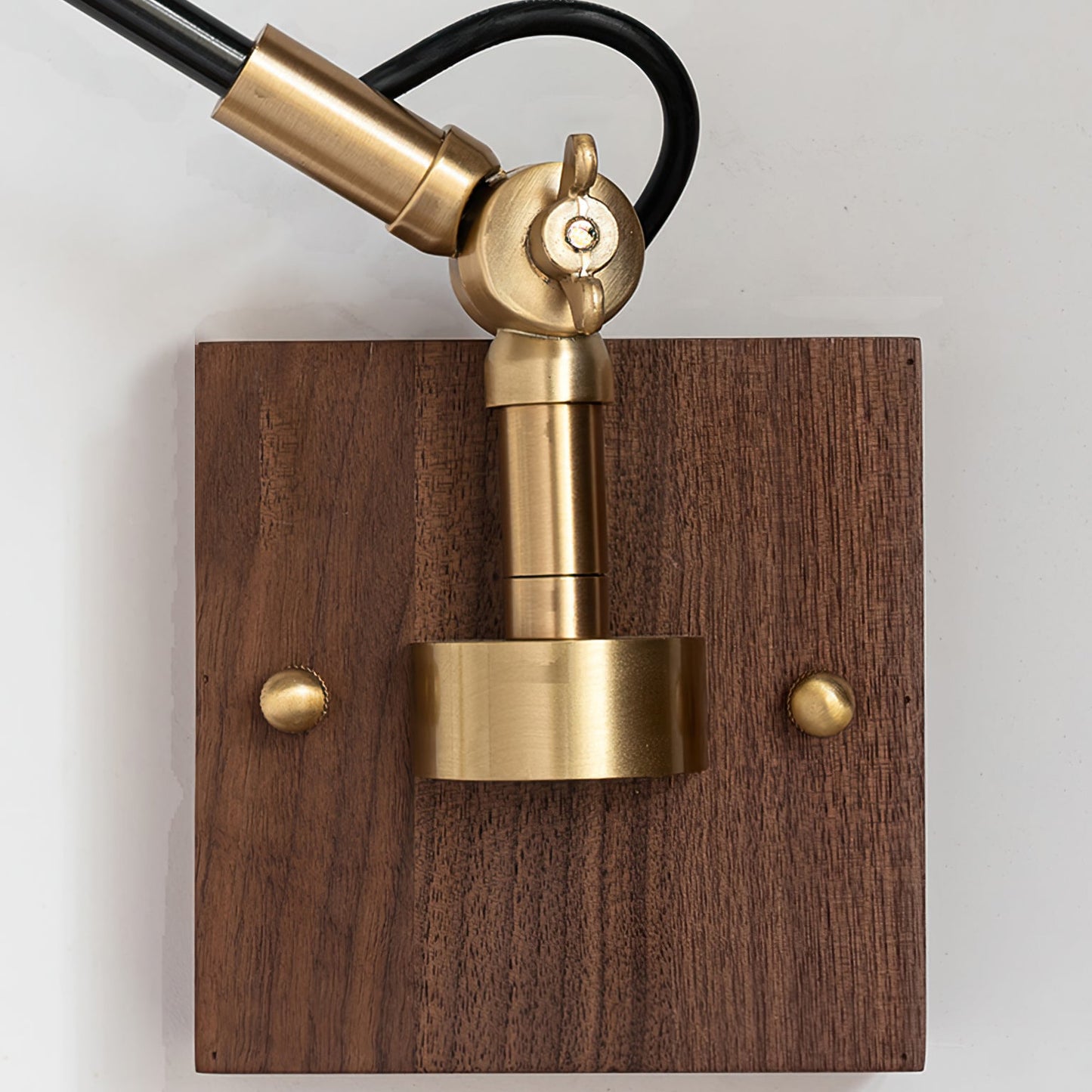 Walnut Swing Arm Plug In Sconce