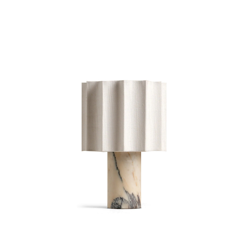 Stone and Linen Cordless Table Lamp