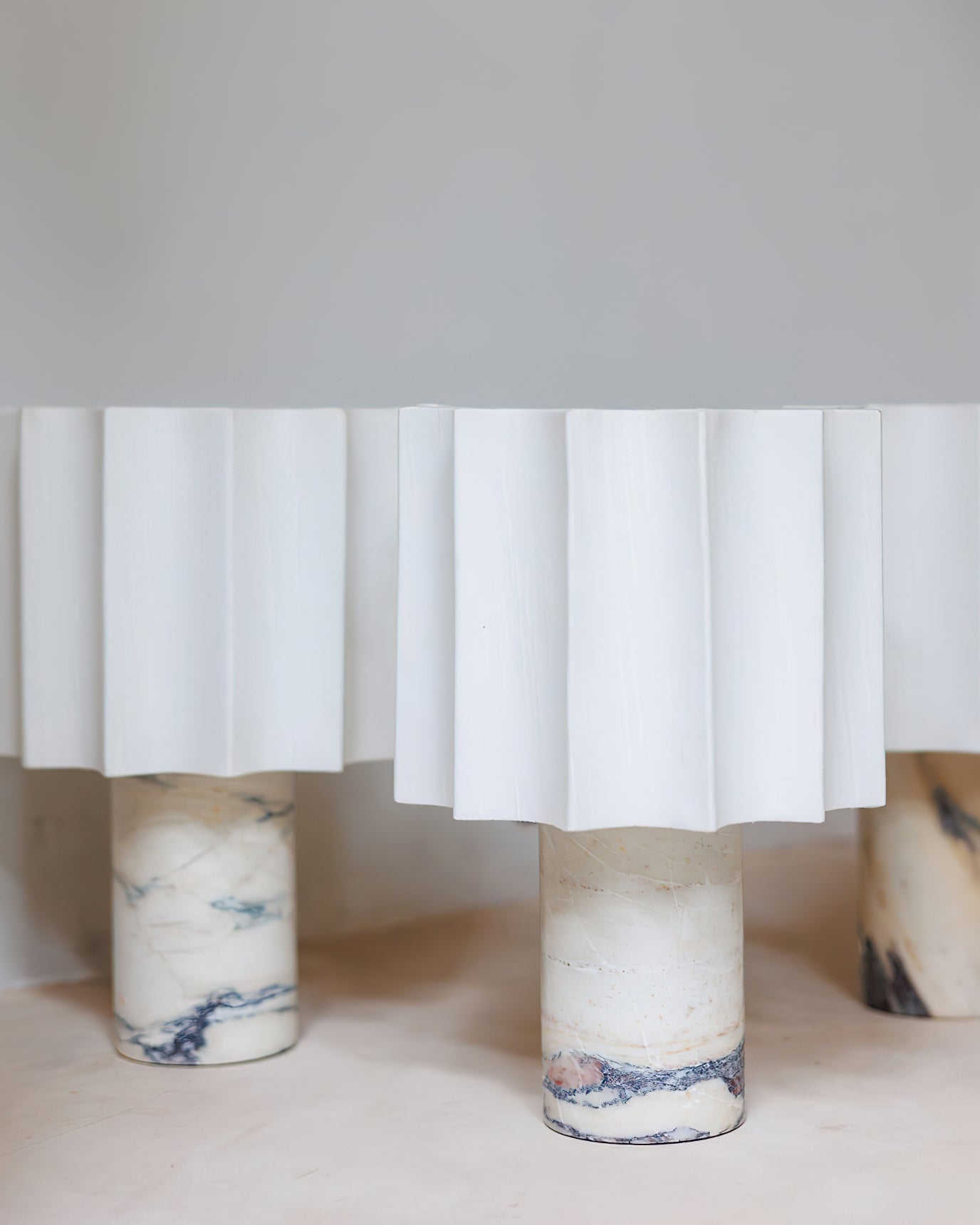 Stone and Linen Cordless Table Lamp
