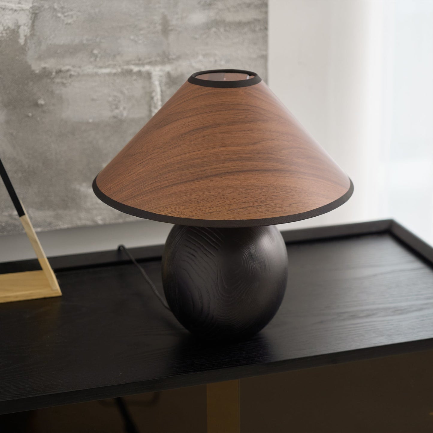 Wood Grain Paper Shade Table Lamp