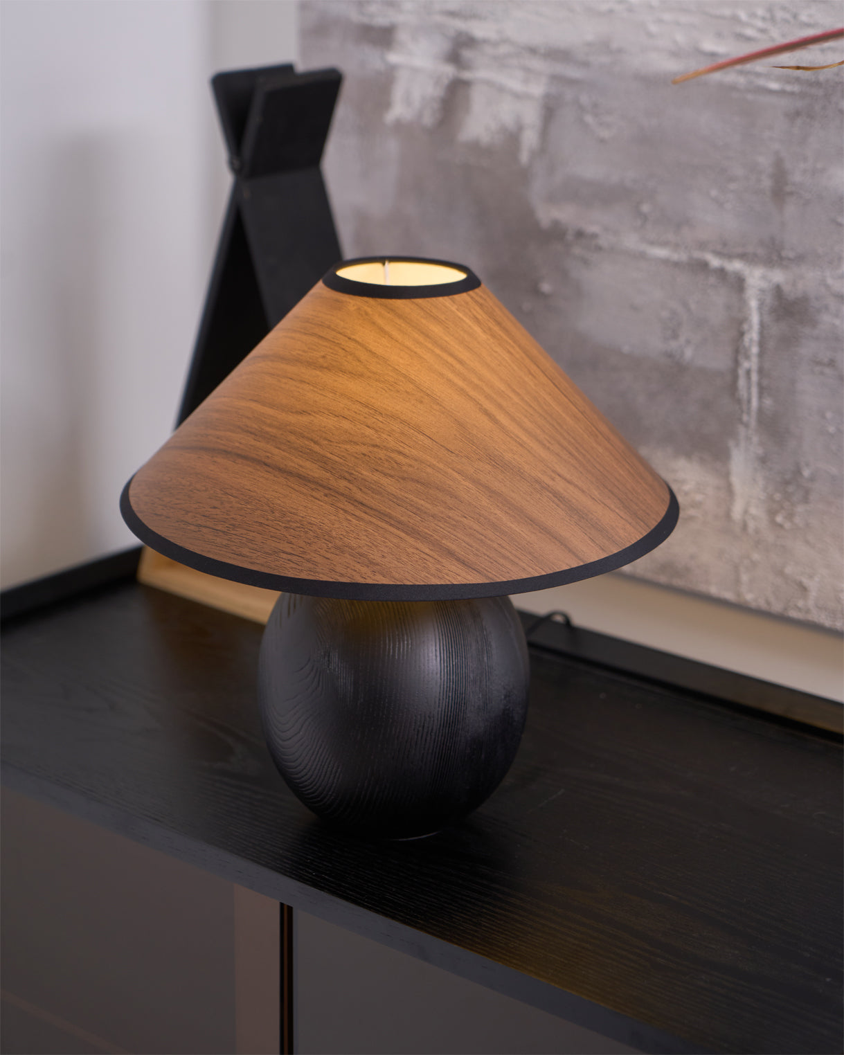 Wood Grain Paper Shade Table Lamp